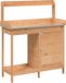 vidaXL Oppottafel met kast 110,5x45x124,5 cm massief vurenhout bruin