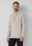 s.Oliver Heren Sweatshirt met capuchon Lichtbeige Maat L