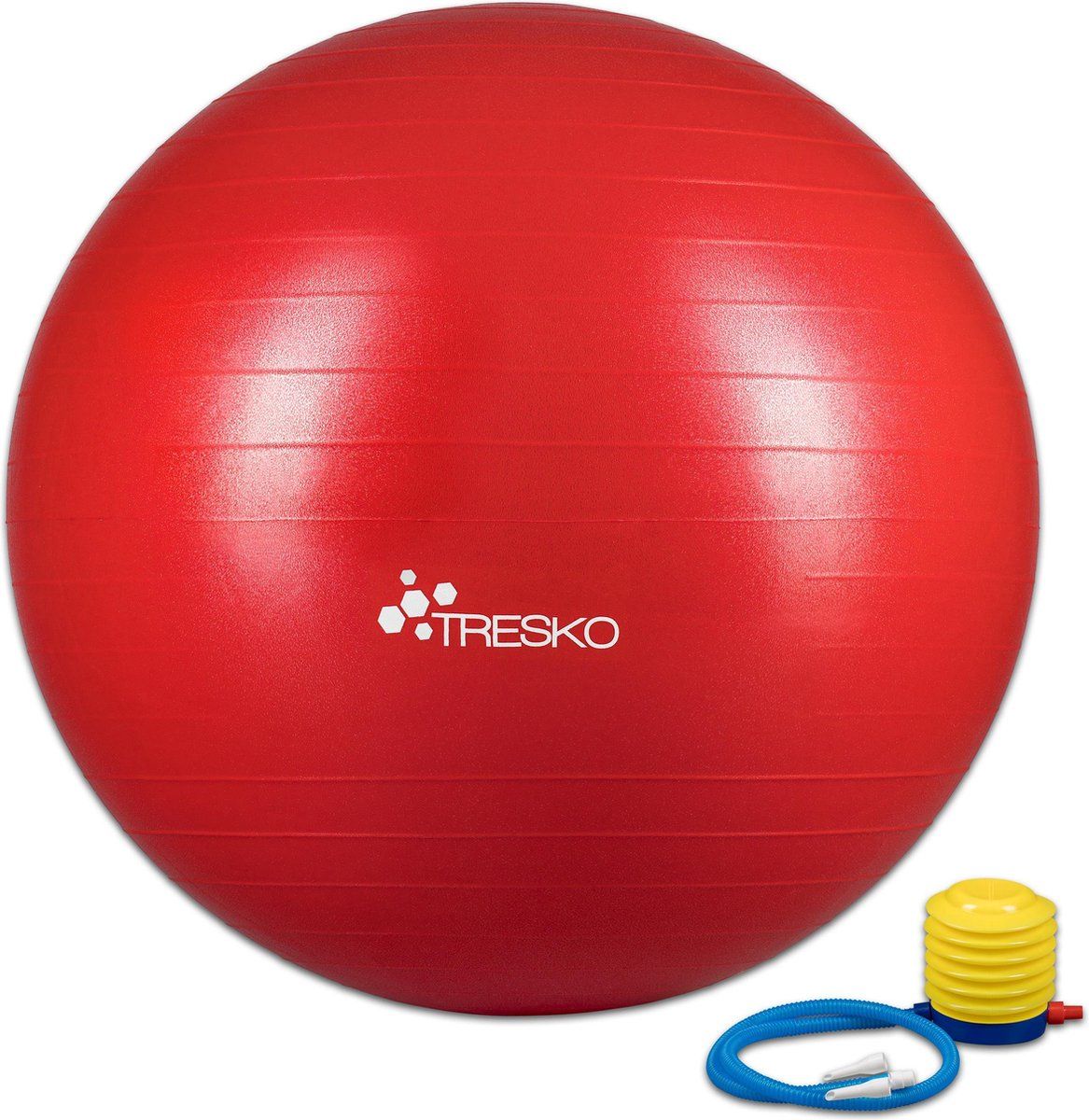 Tresko Fitnessbal met pomp - diameter 85 cm - Rood
