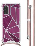 iMoshion Hoesje met Koord - Samsung Galaxy S20 - Bordeaux Graphic