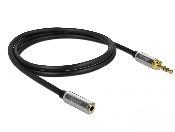 DeLOCK 85780 - Audio kabel - 1 m - Zwart, Grijs