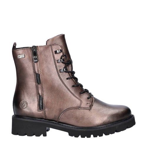 Remonte Gevoerde Leren Veterboots Brons
