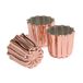 Patisse 719197 Set van 3 koperen geribbelde Bordeaux mallen 17,5 x 6 x 6 cm