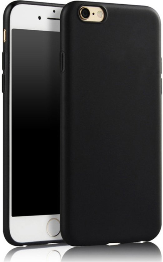 LuxuryCase Luxe siliconen hoesje voor Apple iPhone 7 - iPhone 8 - hoogwaardig TPU back case - Zwart cover