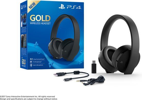 Sony Playstation Draadloze Gold Headset 7.1 Fortnite Neo Versa Bundle Zwart