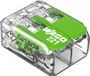 WAGO 221-422 221 Verbindingsklem Flexibel: 0.14-4 mm² Massief: 0.2-4 mm² Aantal polen: 2 100 stuk(s) Transparant, Groen