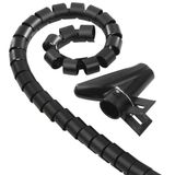 Hama 00220998 Kabelslang Kunststof Zwart flexibel (Ø x l) 25 mm x 2 m 1 stuk(s)