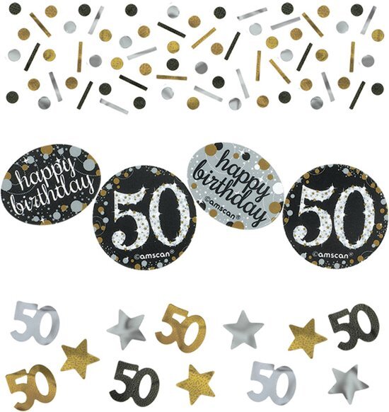 - 50 Jaar Tafelconfetti Happy Birthday Goud 34 gram