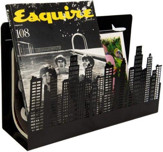 Fisura Skyline Tijdschriftenrek - Zwart Metaal - Modern