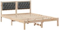 vidaXL Bedframe Donkergrijs 150 x 200 cm Massief grenenhout