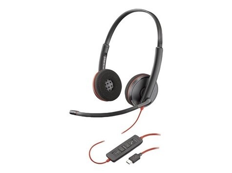 HP Poly Blackwire 3220 Stereo USB-C Headset +USB-C/A Adapter (Bulk) (209749-201)