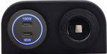 ProRide Chargeur de voiture USB C 12-24V 2 ports montage en surface - 100W+36W - Allume-cigare - Panneau double - Bleu