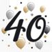 Procos Servetten 40 Jaar Goud/Wit 20 Stuks