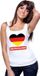 Bellatio Decorations Shoppartners Bv Duitsland singlet shirt/ tanktop met Duitse vlag in hart wit dames XL