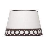 PRENDELUZ Lampenkap, E14, wit en zilver, 15 x 12 x 13 cm