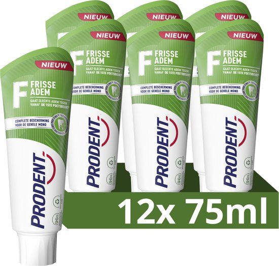 Prodent Tandpasta Frisse Adem - 12 x 75ml - Met Fluoride