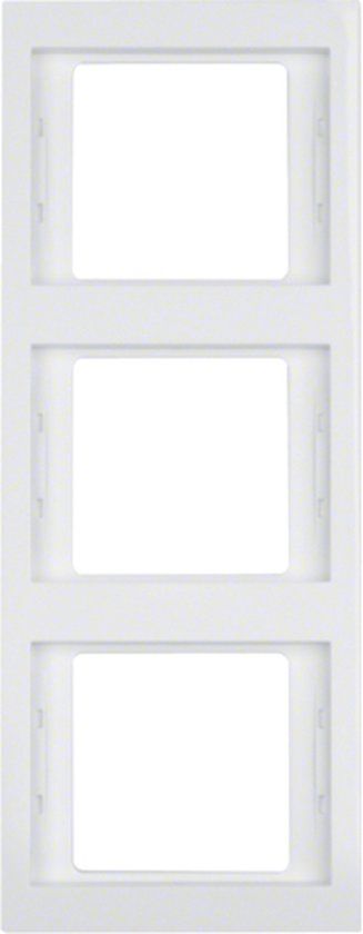 Hager Berker K.1 Afdekraam Schakelmateriaal - E2FMQ - Wit - Drievoudig - 13337009