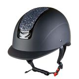 HKM Glamour Rijhelm, Zwart/Zilvergrijs, Maat XS (49-51 cm)