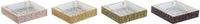DKD Home Decor Servethouder Groen Mosterd Donkerbruin Metaal Aluminium Hout MDF 18 x 18 x 4 cm (4 Stuks)