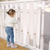 Ibenzoa® Veiligheidsnet voor Trappen en Balkons - Wit, Plastic, 3 Meter Lang