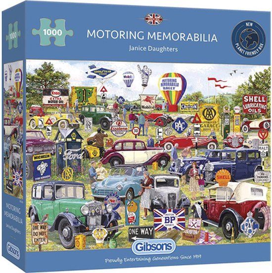 Gibsons Motoring Memorabilia Puzzel (1000 stukjes)