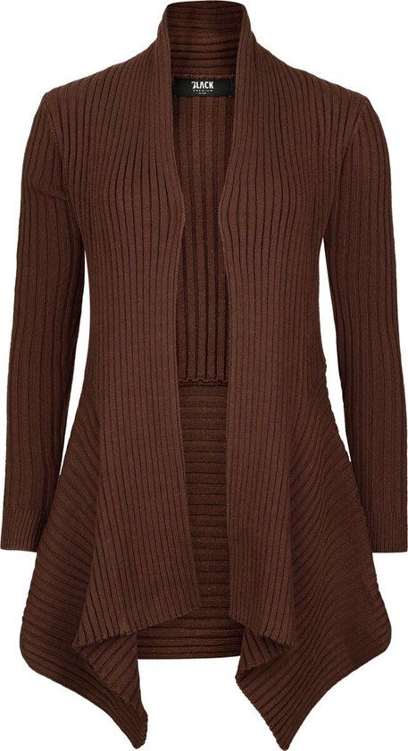 Black Premium by EMP bruine cardigan met asymmetrische snit - Dames - M
