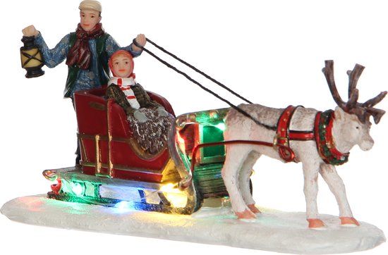 Luville Kerstdorp Miniatuur Rendierenslee