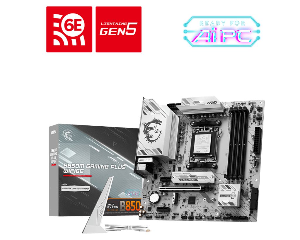 MSI B850M GAMING PLUS WIFI6E Moederbord AMD B850 Socket AM5 Micro ATX