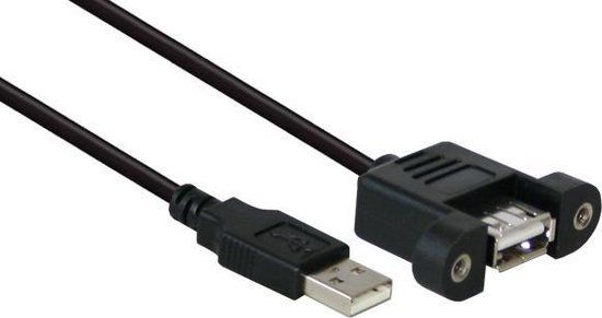 Alcasa USB 2.0 A/A 1.8m USB-kabel Zwart