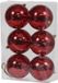 Othmar decorations Kerstballen - 6x st - rood - D10 cm - kunststof - glans