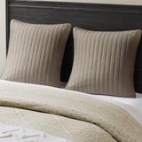 INK+IVY Camila 200TC gewatteerde Euro Sham, Taupe