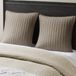 INK+IVY Camila 200TC gewatteerde Euro Sham, Taupe