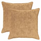 vidaXL - Kussensloop - 2 stuks - Taupe - 80 x 80 cm