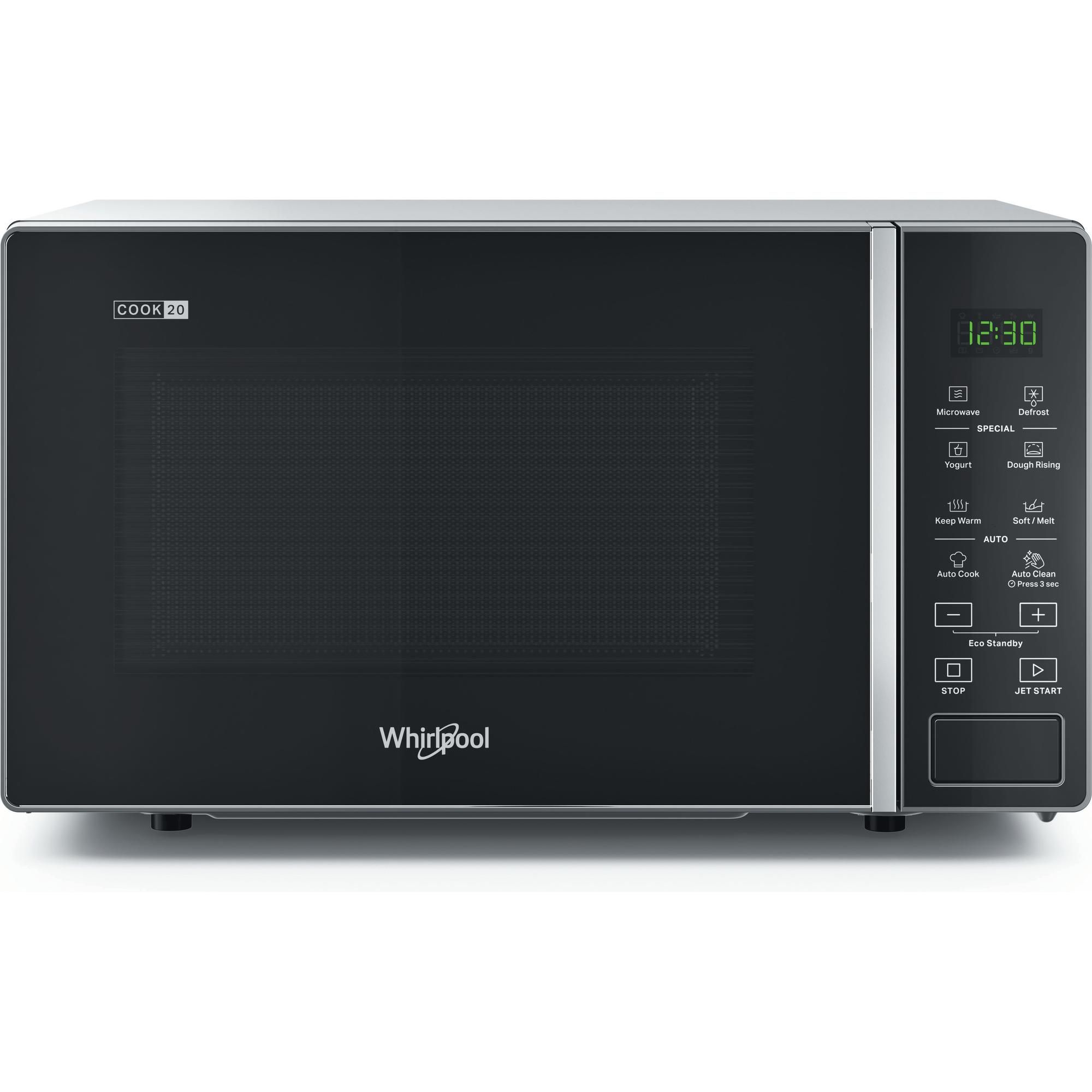Whirlpool MWP 201 SB Solo-magnetron - 20 l - 700 W - Zwart, Zilver