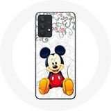 Maniacase Hoesje Samsung Galaxy A32 5G Mickey Mouse Bloemen Harten