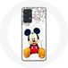 Maniacase Hoesje Samsung Galaxy A32 5G Mickey Mouse Bloemen Harten