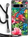 Case Company® - Google Pixel 7 Pro Hoesje met Koord - Papegaaien