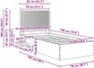 vidaXL Bedframe met opbergruimte en hoofdbord - Zwart - 75 x 190 cm