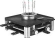 PEAM Set gourmet 3-en-1 pour 8 personnes - Grill de table - Appareil à raclette et poêle à fondue avec accessoires - Éclairage LED - Lavable au lave-vaisselle