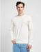 Lee T-shirt met lange mouwen, effen, regular fit, katoen, ecru, maat S