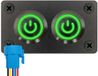 ProRide Interrupteur à pression en métal 12-24V ON-OFF - Panneau encastrable double - 22mm - IP67 - Indicateur LED Vert
