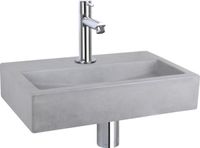 Differnz Flat Fonteinset - Beton Lichtgrijs - Kraan Chroom - 38x24x8cm