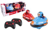TURBO CHALLENGE - Set van 2 Voertuigen - Botsauto's - 092226 - Afstandsbediening Auto - Blauw en Rood
