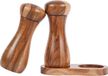 Shenzhen Haorui Industrial Technology Co., Ltd. Set de moulins à sel et à poivre en bois et céramique, 15,5 cm, 2 pièces