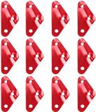 BeiJingLiangPinJiaZuoKeJiWenHuaFaZhanYouXianGongSi Tendeur de corde en aluminium - Modèle triangulaire - Pour tentes et camping - Rouge - 12 pièces