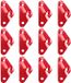 BeiJingLiangPinJiaZuoKeJiWenHuaFaZhanYouXianGongSi Tendeur de corde en aluminium - Modèle triangulaire - Pour tentes et camping - Rouge - 12 pièces