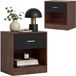 Merkloos Relaxdays Nachtkastje - set van 2 - met lade - 41x39x28 cm - bruin-zwart