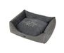 WOUAPY - Sofa Prestige – Sofa Enjoy The Little Pets – slaapplaats voor honden – ligvlak van katoen en fluweel – design, praktisch en comfortabel – maat L – grijs