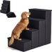 Relaxdays Hondentrap - zwart - 40x65x70 cm - met antislip - 3 treden