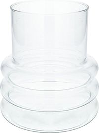 Bloemenvaas Sicily - helder transparant glas - 19 x 21 cm - decoratieve vaas - bloemen/takken